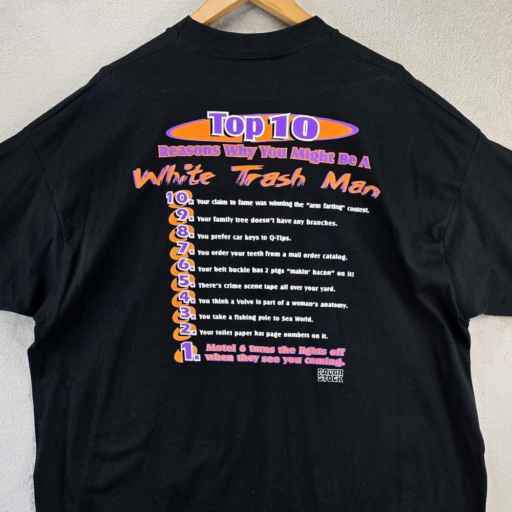 Vintage Panhandle Slim Rough Stock Shirt XXL 10 Reasons You Might Be White Trash